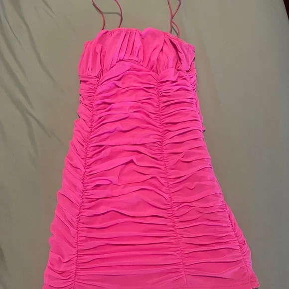 Amazon | Dresses | Hot Pink Sinch Dress Amazon Size Large | Poshmark